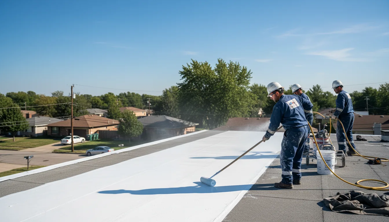 Commercial roof coating in Rolesville, NC near me